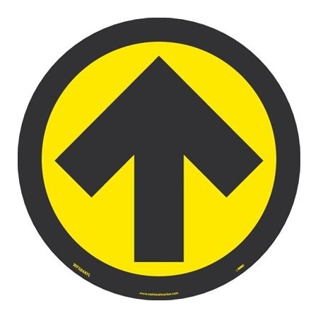 Nmc Arrow Walk On Floor Sign, WFS84AYL10 WFS84AYL10